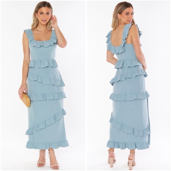 Show Me Your MuMu Dresses & Skirts - SHOW ME YOUR MUMU Greta Dress In Silver Sage